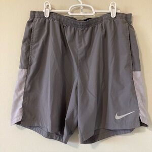 Men's Nike Dri-Fit Running Shorts Gray Size Large